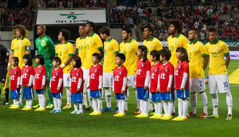 Football. International Friendly. South Korea - Brazil. 12.10.2013