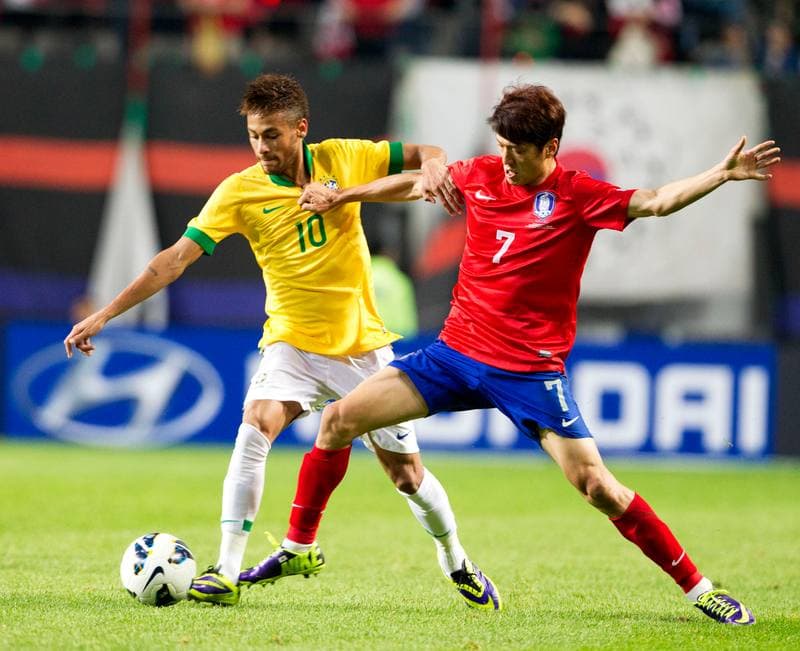 Football. International Friendly. South Korea - Brazil. 12.10.2013