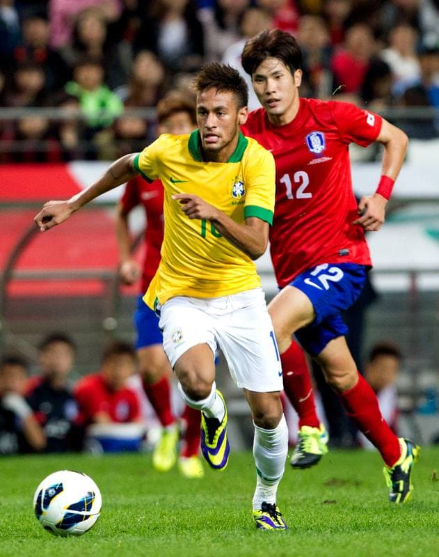 Football. International Friendly. South Korea - Brazil. 12.10.2013