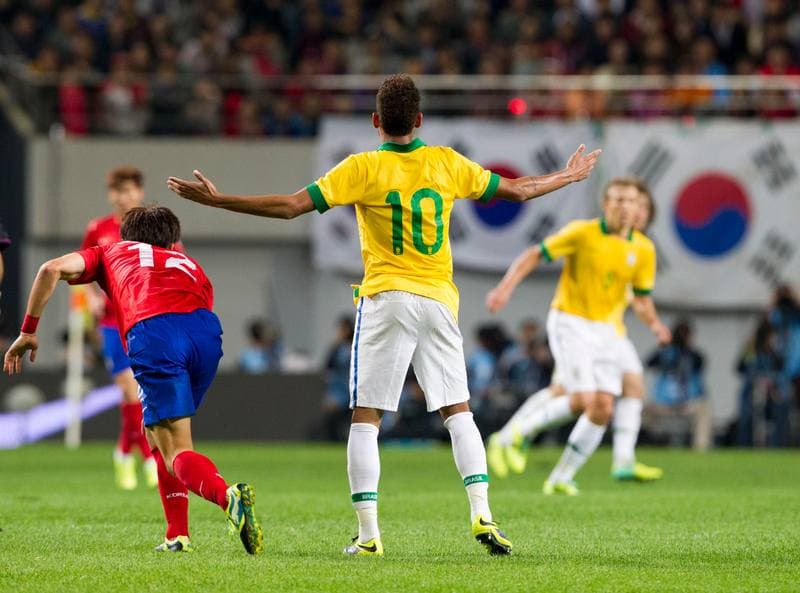 Football. International Friendly. South Korea - Brazil. 12.10.2013
