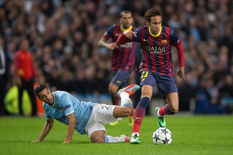 Football. UEFA Champions League. Manchester City - FC Barcelona. 18.02.2014