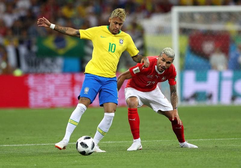 Football. FIFA World Cup 2018. Brazil - Switzerland. 17.06.2018