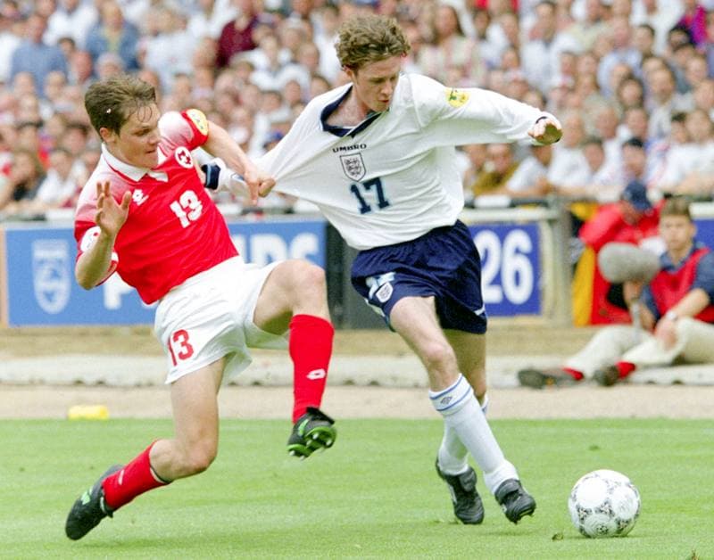 Football. UEFA EURO 1996. England - Switzerland. 08.06.1996