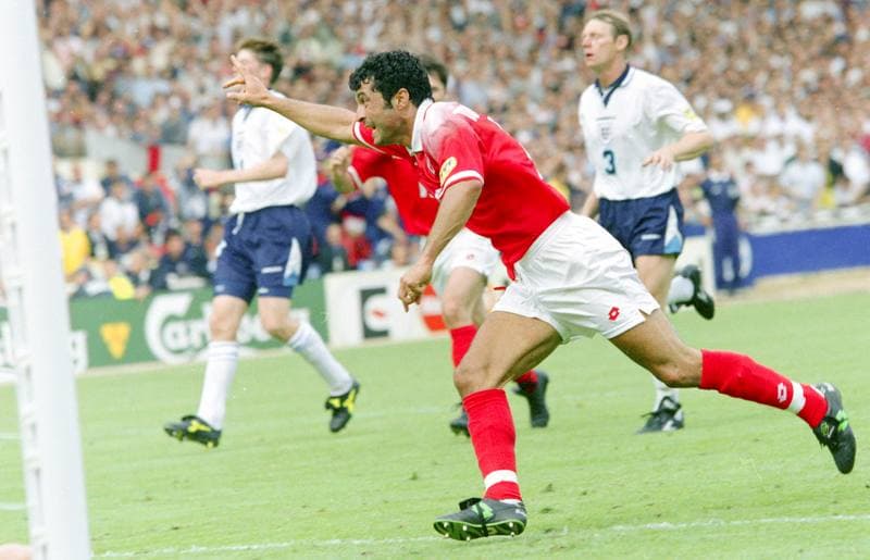 Football. UEFA EURO 1996. England - Switzerland. 08.06.1996