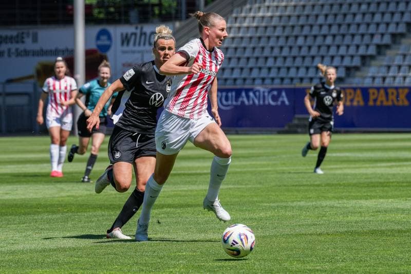Football. Google Pixel Frauen-Bundesliga. SC Freiburg - VfL Wolfsburg. 09.05.2026
