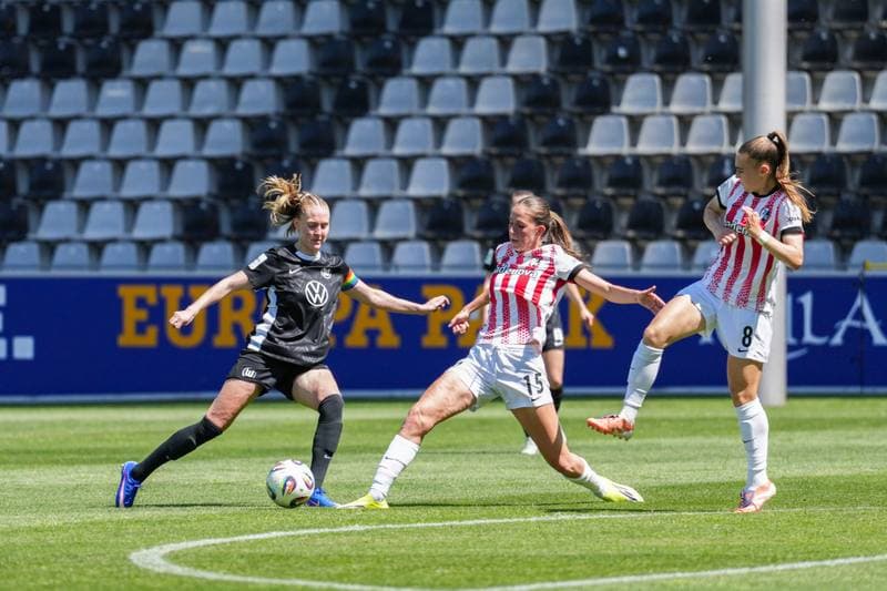 Football. Google Pixel Frauen-Bundesliga. SC Freiburg - VfL Wolfsburg. 09.05.2026