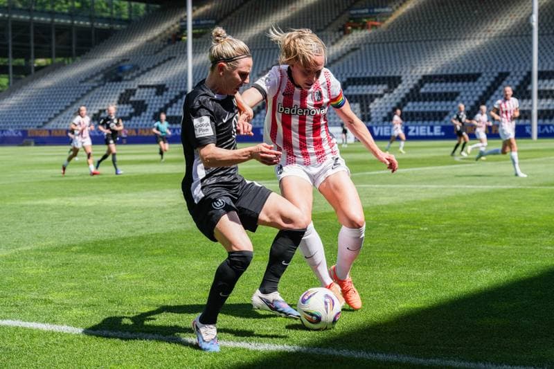 Football. Google Pixel Frauen-Bundesliga. SC Freiburg - VfL Wolfsburg. 09.05.2026