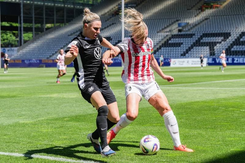 Football. Google Pixel Frauen-Bundesliga. SC Freiburg - VfL Wolfsburg. 09.05.2026