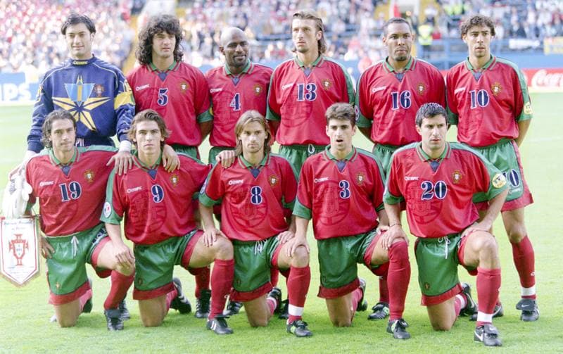 Football. UEFA EURO 1996. Denmark - Portugal. 09.06.1996