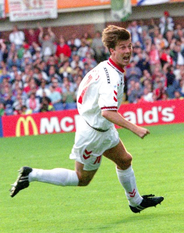 Football. UEFA EURO 1996. Denmark - Portugal. 09.06.1996