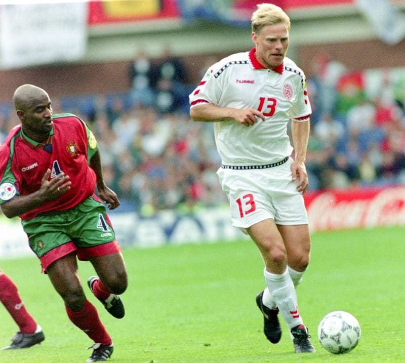 Football. UEFA EURO 1996. Denmark - Portugal. 09.06.1996