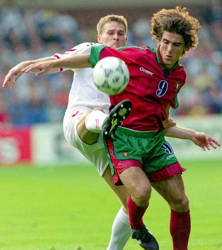 Football. UEFA EURO 1996. Denmark - Portugal. 09.06.1996