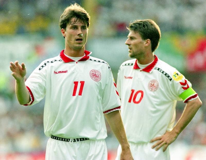 Football. UEFA EURO 1996. Denmark - Portugal. 09.06.1996