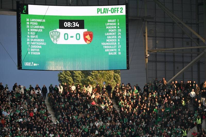 Football. Ligue 2 Play-offs. AS Saint-Etienne - Rodez Aveyron Football. 15.05.2026