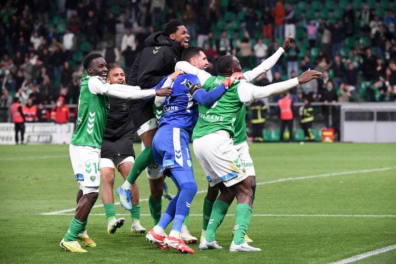 Football. Ligue 2 Play-offs. AS Saint-Etienne - Rodez Aveyron Football. 15.05.2026