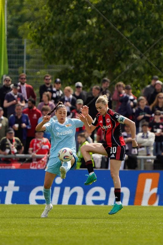 Football. Google-Pixel Frauen Bundesliga. Eintracht Frankfurt - FC Union Berlin. 17.05.2025