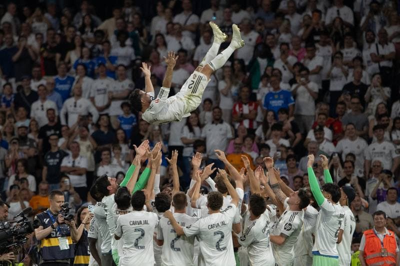 Football. Real Madrid. Farewell of Dani Carvajal and Alaba. 23.05.2026