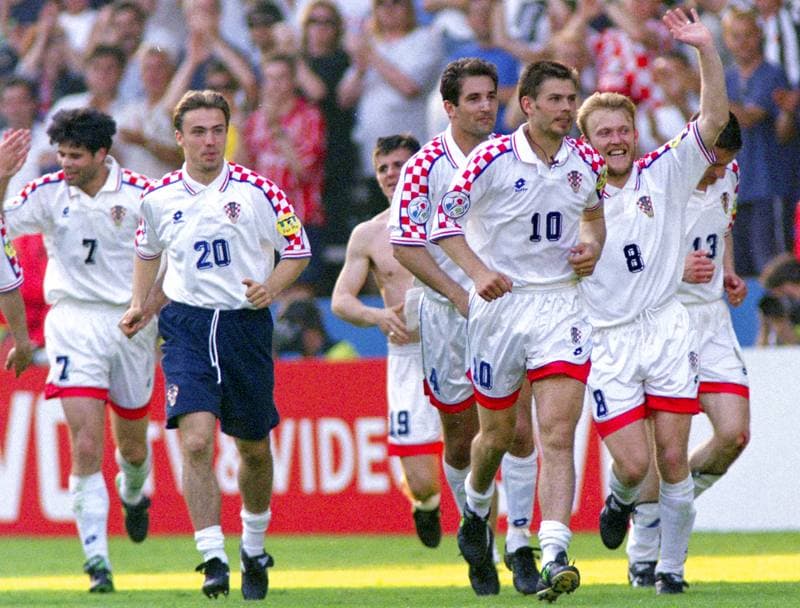 Football. UEFA EURO 1996. Croatia - Denmark. 16.06.1996