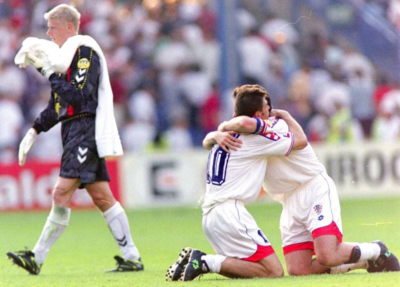 Football. UEFA EURO 1996. Croatia - Denmark. 16.06.1996