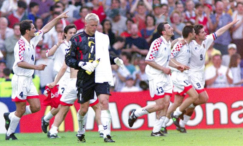 Football. UEFA EURO 1996. Croatia - Denmark. 16.06.1996