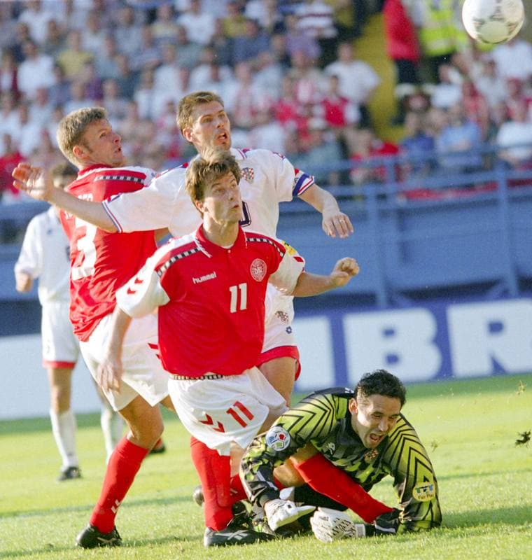 Football. UEFA EURO 1996. Croatia - Denmark. 16.06.1996