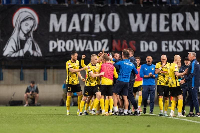 Football. Betclic I Liga. KS Wieczysta Krakow - Polonia Warszawa. 28.05.2026