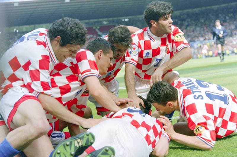 Football. UEFA EURO 1996. Germany - Croatia. 23.06.1996