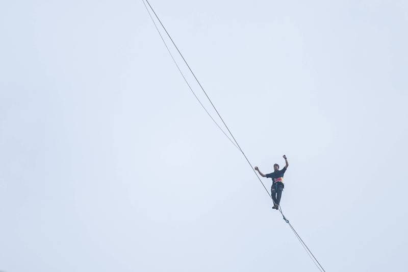 Slacklining. Red Bull Linia Czasu. Jaan Roose. 31.05.2026