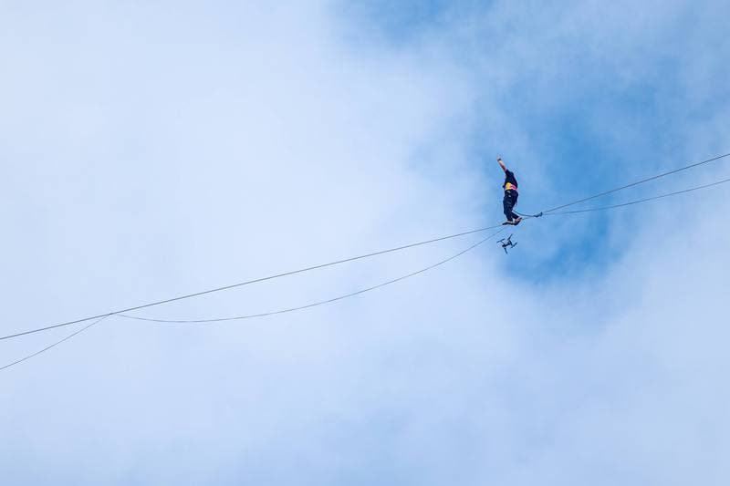 Slacklining. Red Bull Linia Czasu. Jaan Roose. 31.05.2026
