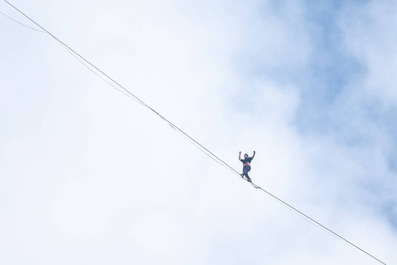Slacklining. Red Bull Linia Czasu. Jaan Roose. 31.05.2026