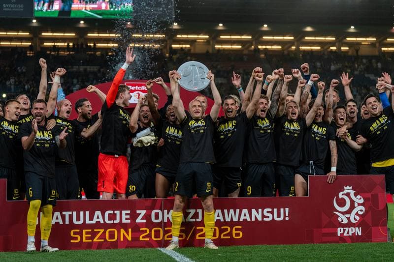 Football. Betclic 1. Liga. Wieczysta Krakow - Chrobry Glogow. 31.05.2026