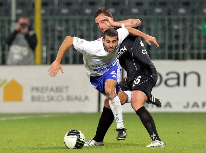 Football. T-Mobile Ekstraklasa. Podbeskidzie Bielsko-Biala - Cracovia Krakow. 14.10.2011