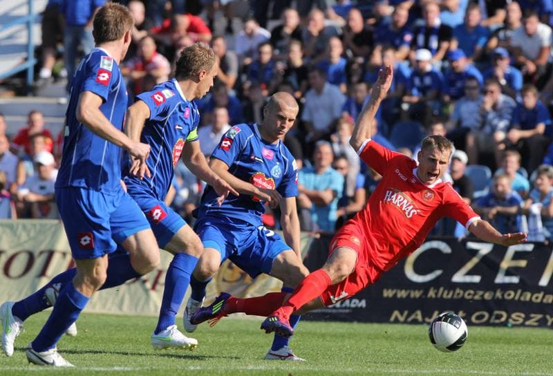 Football. T-Mobile Ekstraklasa. Ruch Chorzow - Widzew Lodz. 01.10.2011