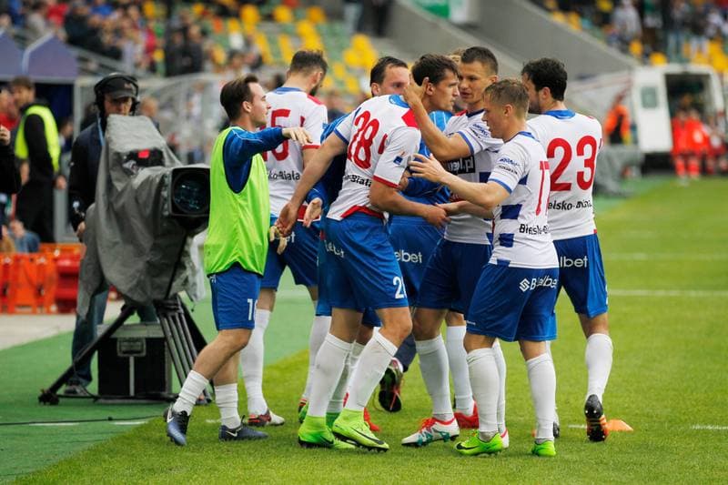 Football. Nice I Liga. Podbeskidzie Bielsko-Biala - Sandecja Nowy Sacz. 20.05.2017