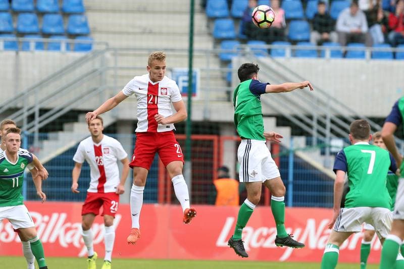 Football. UEFA U19 Championship Qualifiers. Northern Ireland - Poland. 04.10.2017