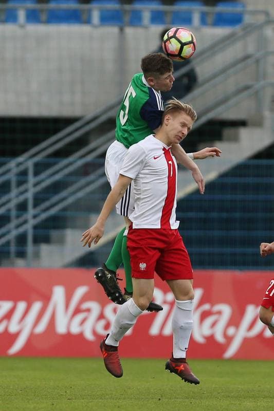 Football. UEFA U19 Championship Qualifiers. Northern Ireland - Poland. 04.10.2017