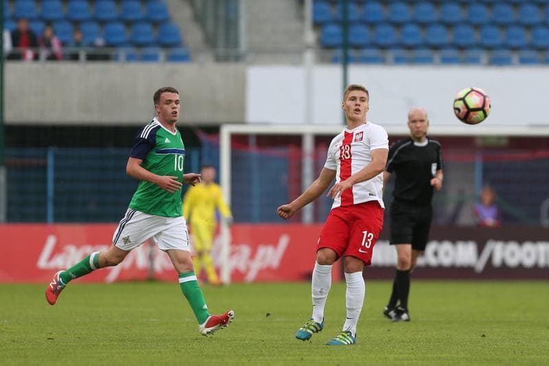 Football. UEFA U19 Championship Qualifiers. Northern Ireland - Poland. 04.10.2017