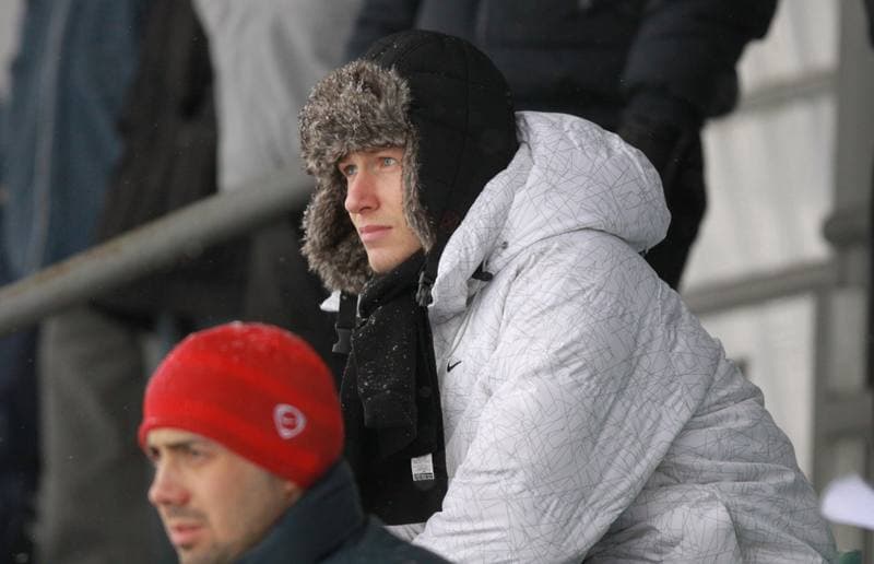 Football. Sparing. Gornik Zabrze - Gornik Zabrze juniorzy. 20.01.2009