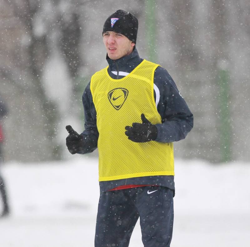 Football. Sparing. Gornik Zabrze - Gornik Zabrze juniorzy. 20.01.2009
