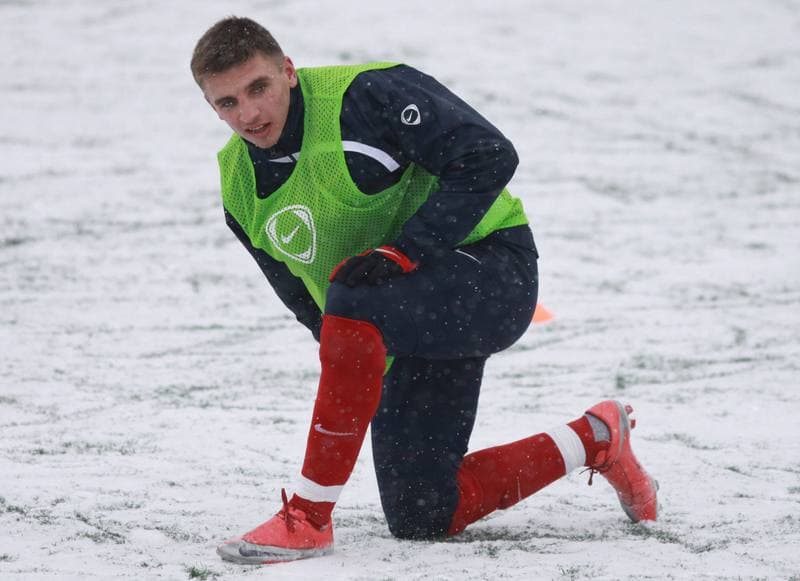 Football. Sparing. Gornik Zabrze - Gornik Zabrze juniorzy. 20.01.2009