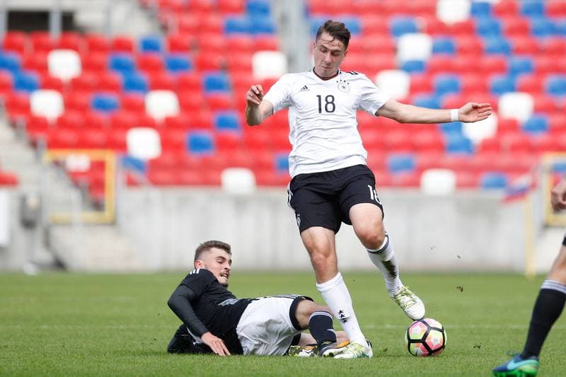Football. European Under-19 Championship. Germany - Belarus. 04.10.2017
