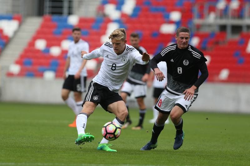 Football. European Under-19 Championship. Germany - Belarus. 04.10.2017