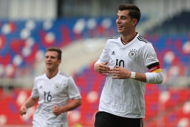 Football. European Under-19 Championship. Germany - Belarus. 04.10.2017