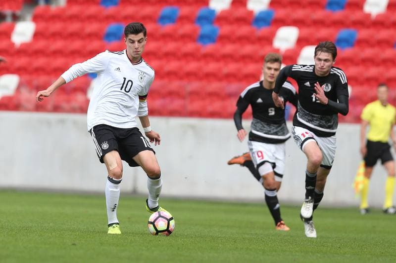 Football. European Under-19 Championship. Germany - Belarus. 04.10.2017