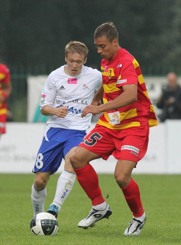 Football. T-Mobile Ekstraklasa. Podbeskidzie Bielsko-Biala - Jagiellonia Bialystok. 01.08.2011