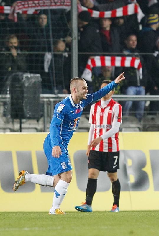 Football. T-Mobile Ekstraklasa. Cracovia Krakow - Lech Poznan. 25.11.2013