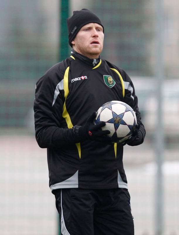 Football. GKS Katowice. Training. 06.02.2014