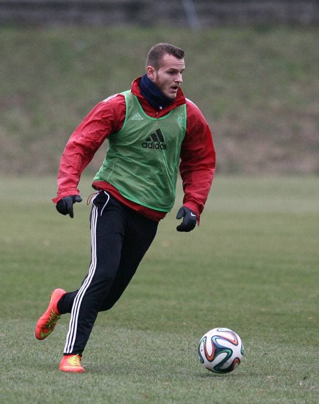 Football. Gornik Zabrze. Training. 25.02.2014