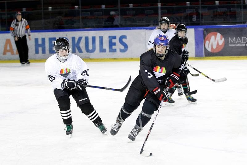 Ice Hockey. Girls Global Game. Team White - Team Black. 18.02.2017