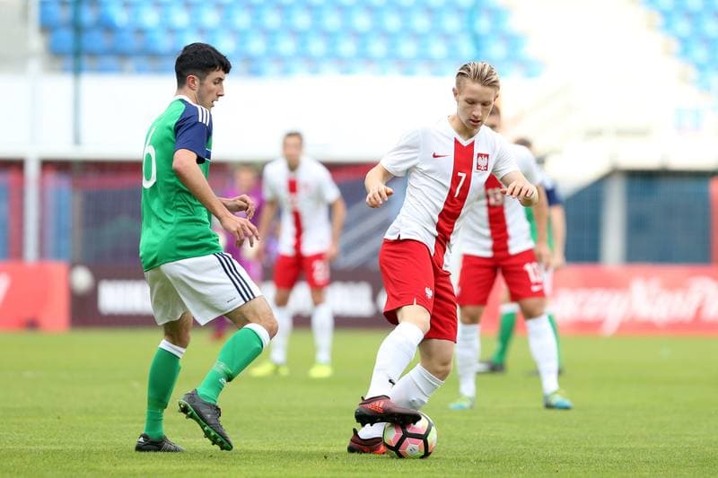 Football. UEFA U19 Championship Qualifiers. Northern Ireland - Poland. 04.10.2017